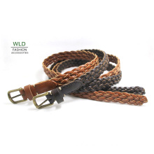 Fashion Basic Braided Genuine Top Leather Lady Belt Lky1163